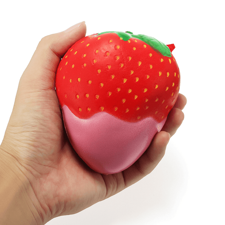 Squishy Rainbow Jam Chocolate Strawberry Jumbo 10Cm Soft Slow Rising Fruit Collection Gift Decor Toy - MRSLM