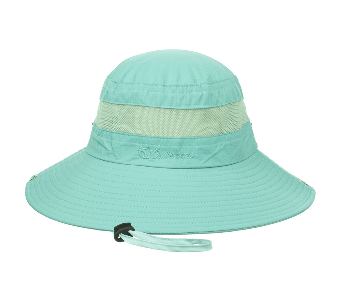 Mesh Breathable Solid Color Sunscreen Fisherman Hat Basin Hat - MRSLM