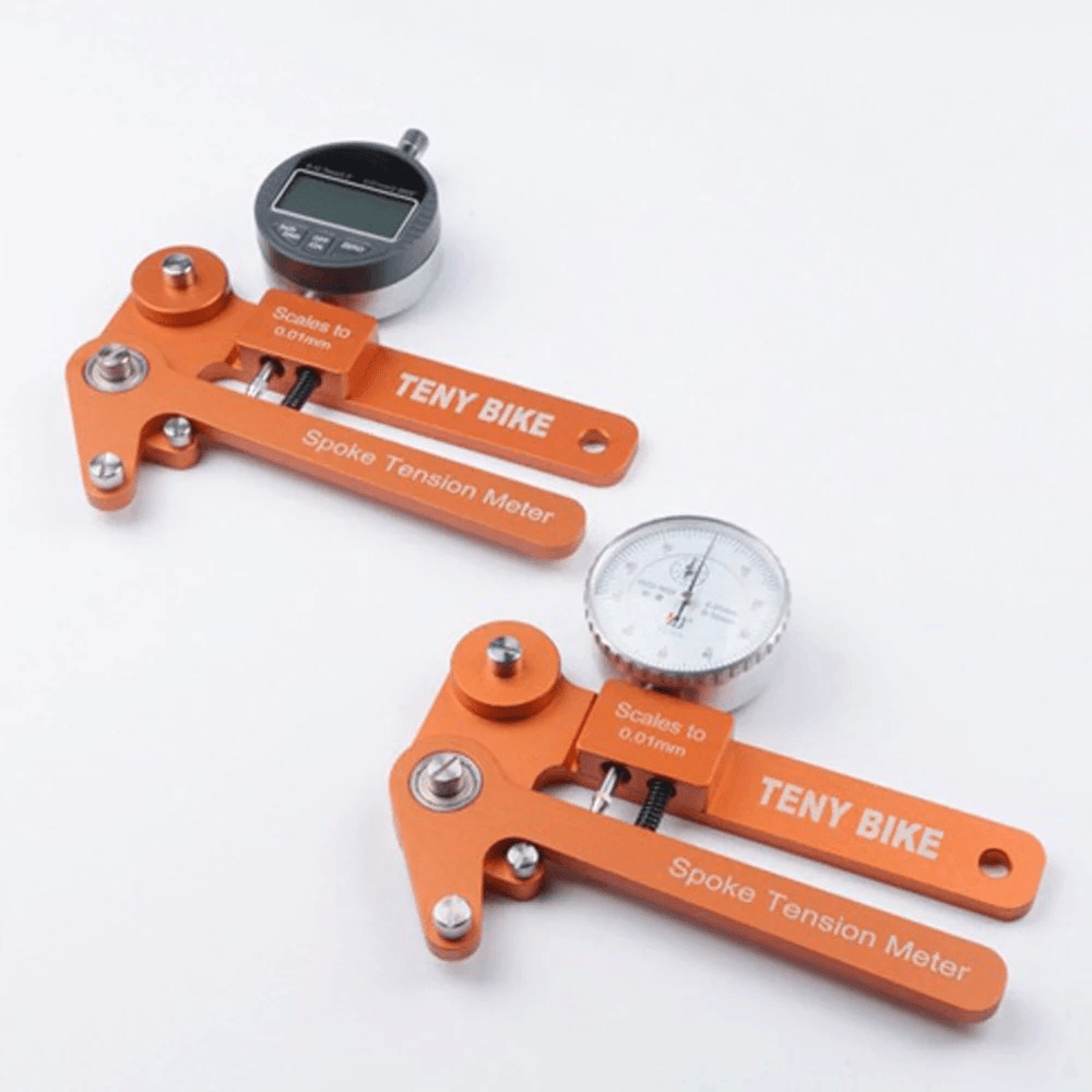 Aluminum Alloy Spoke Tension Meter Bikes Indicator Tensiometer Scales to 0.01Mm Wheel Correction Rim Adjustment Tool - MRSLM