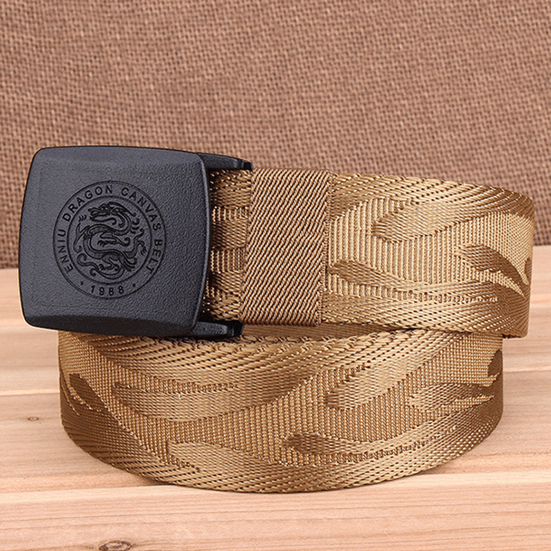 125CM Automatic Buckle Nylon Belt Men Army Tactical Alloy Buckle Pants Strap - MRSLM