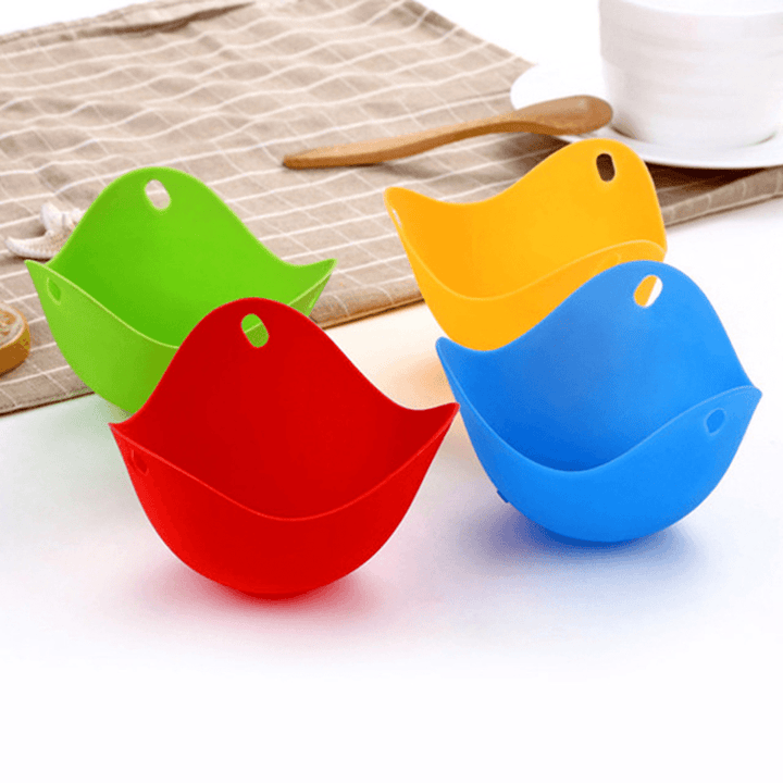 4Pcs Egg Poacher Silicone Pancake Egg Poach Pods Baking Cup Kitchen Cookware Bakeware Tool - MRSLM