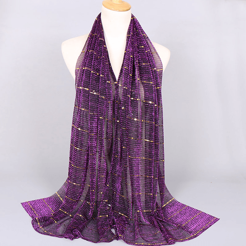 Women Wicked Sequined Headband Scarf Arabian Shawl - MRSLM