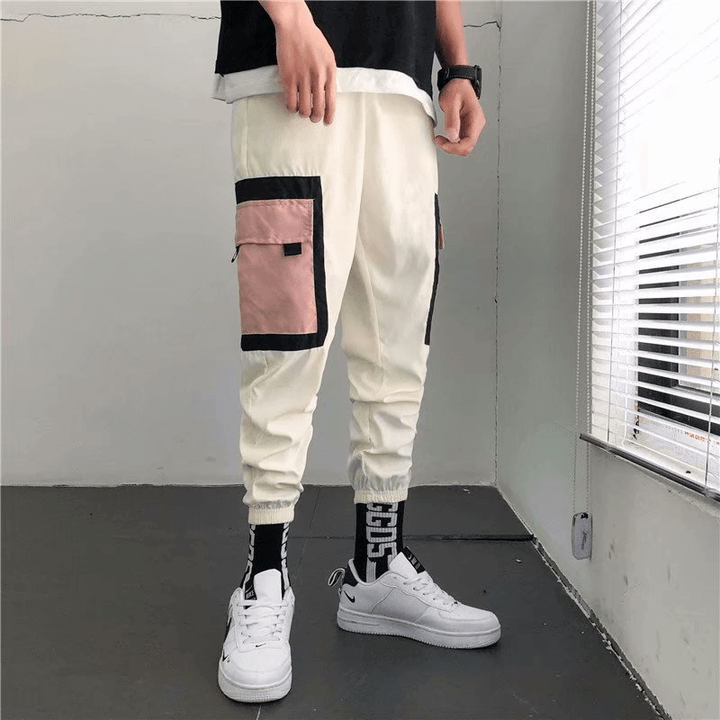 Season New Style Closing Feet Overalls Men'S National Tide Wild Big Pocket Men'S Pants Japanese Loose Casual Pants - MRSLM