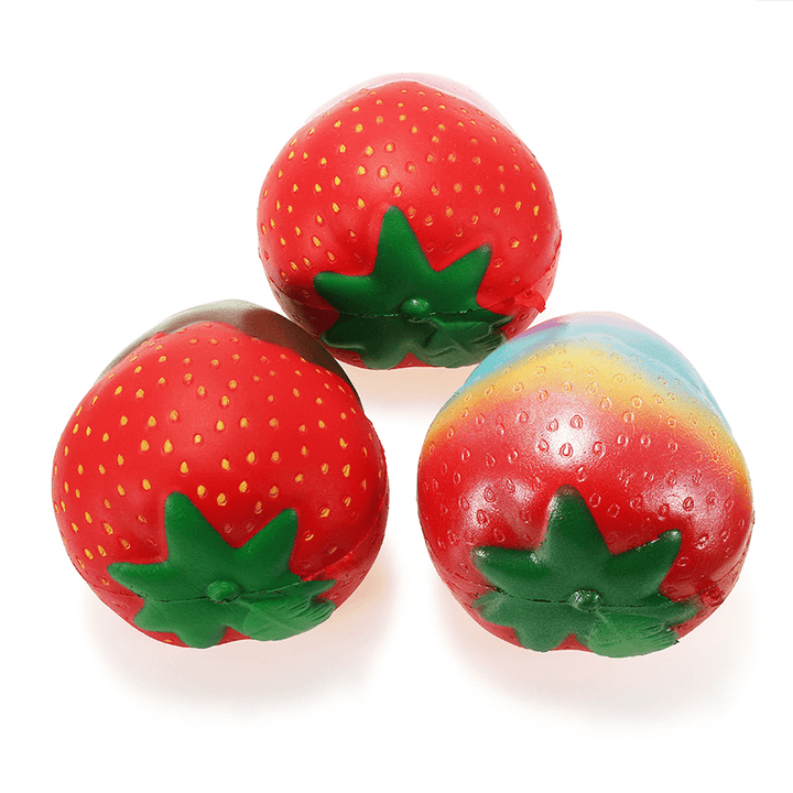 Squishy Rainbow Jam Chocolate Strawberry Jumbo 10Cm Soft Slow Rising Fruit Collection Gift Decor Toy - MRSLM