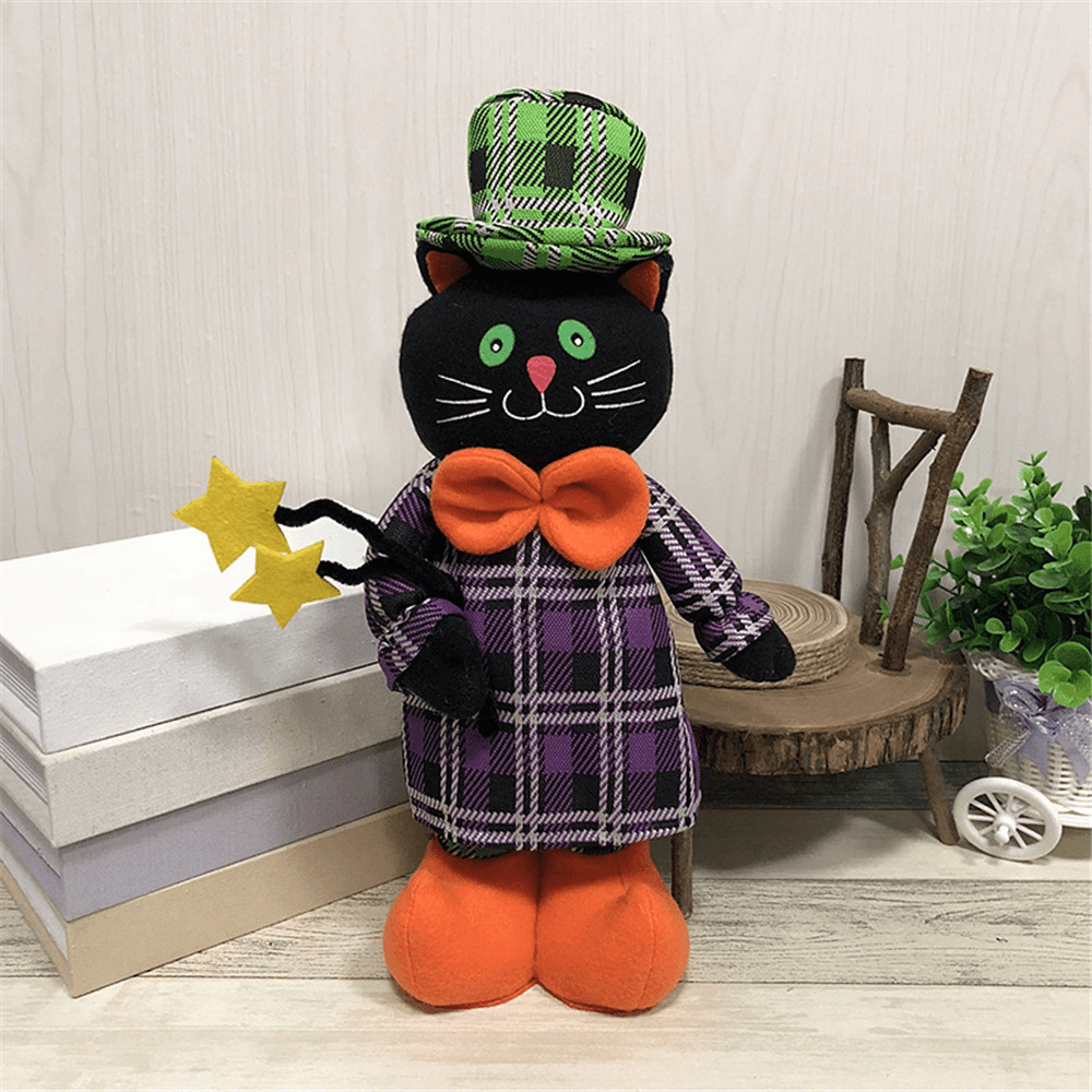 Stretchable Stuffed Plush Toy Halloween Party Cute Pumpkin Witch Decoration Toys - MRSLM