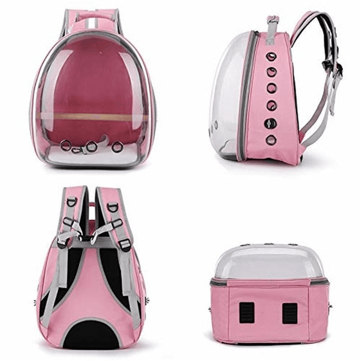 Pet Cat Parrot Bird Carrier Travel Breathable Transparent Space Capsule Backpack - MRSLM