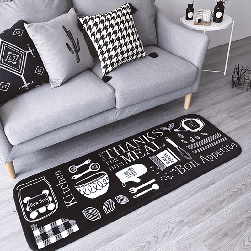 Soft Rectangular Area Rug Carpet Living Room Dining Room Kitchen anti Skid Foot Mats Floor Mat - MRSLM