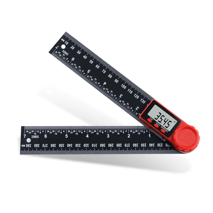 0-200Mm 0-300Mm 360 ° LCD Display Carbon Fiber Digital Angle Ruler Inclinometer Electron Goniometer Protractor Angle Finder Meter Measuring Tool - MRSLM