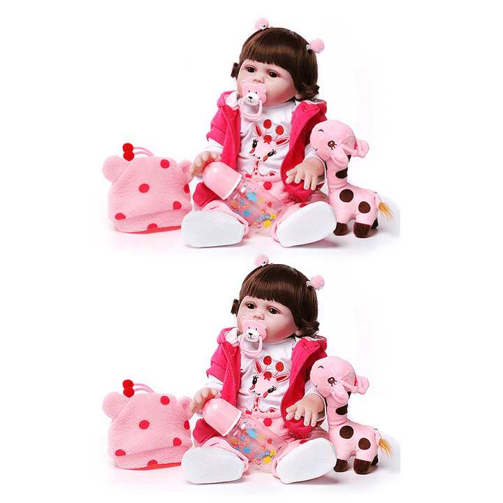 Lifelike Newborn Dolls Curly Hair Doll Handmade Silicone Dolls Sleeping Doll Children'S Toys Gifts - MRSLM