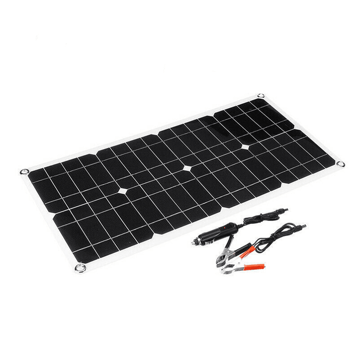 50W 18V Dual USB Solar Panel Battery Solar Cell Module Car Boat Outdoor Cycling Climbing Hiking Charger - MRSLM