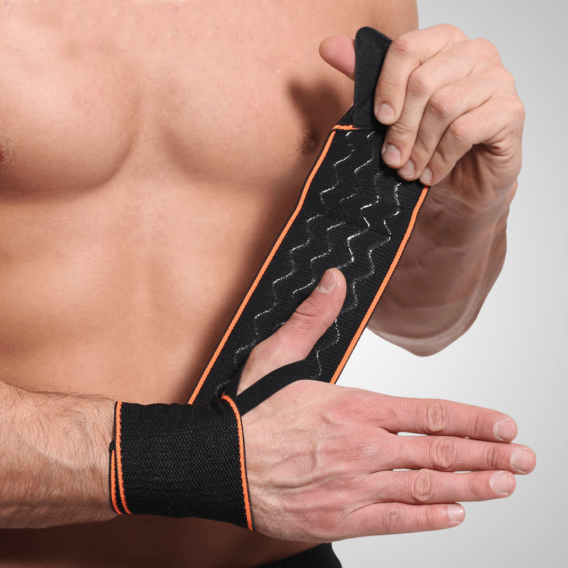 AOLIKES 1Pair Non-Slip Breathable Winding Sports Bracers Bandage anti Fatigue Compression Wrist Guard Support Fitness Protective Gear - MRSLM