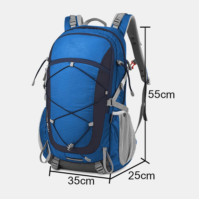 Men 40L Breathable Multi-Pocket Water Bag Warehouse Design Backpack Outdoor Travel Hiking Camping Bag with Rain Cover - MRSLM