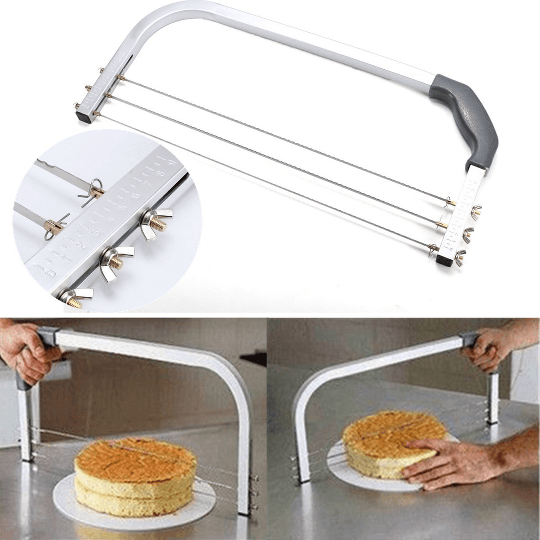 Professional Large Cake Interlayer Cutter Blades Adjustable Cake Layerer for Home Party Commercial Use - MRSLM