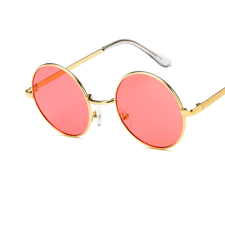 Round Frame Retro Sunglasses Men and Women Fashion Sunglasses - MRSLM