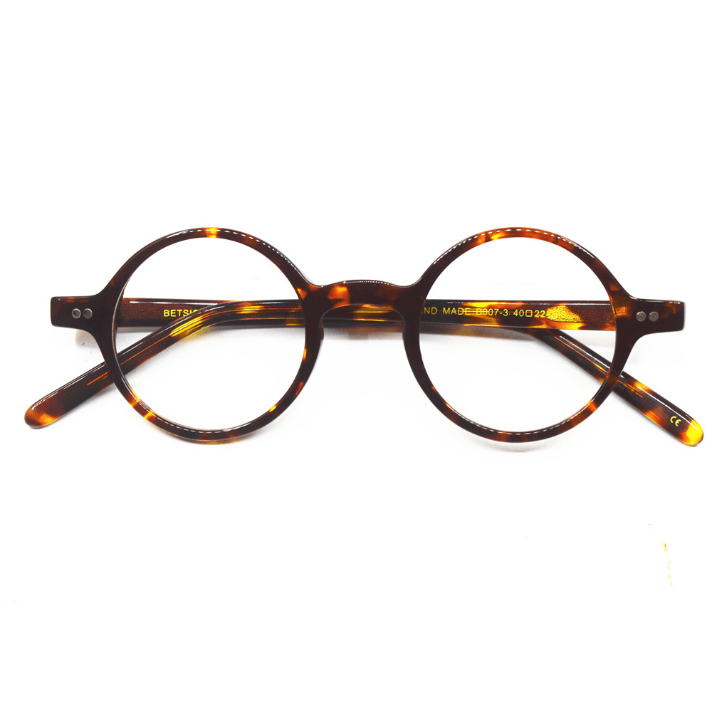 Plate Tortoiseshell Myopia Frame Retro Small round Frame - MRSLM