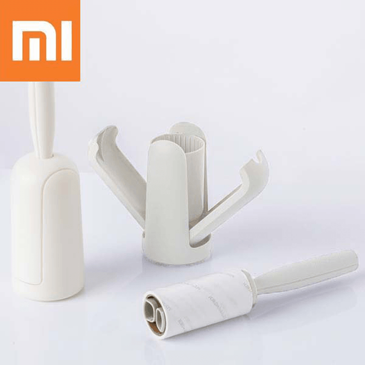 Jordan&Judy Portable Creamy White Cleaning Sweater Sticky Roller Brush Cleaning Tool Travel Camping with 2 Pcs Sticky Paper - MRSLM