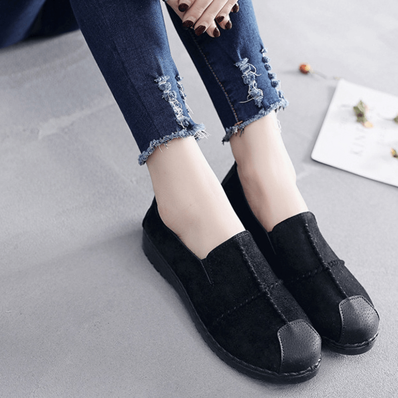 Women Casual Suede Soft Sole Loafers - MRSLM