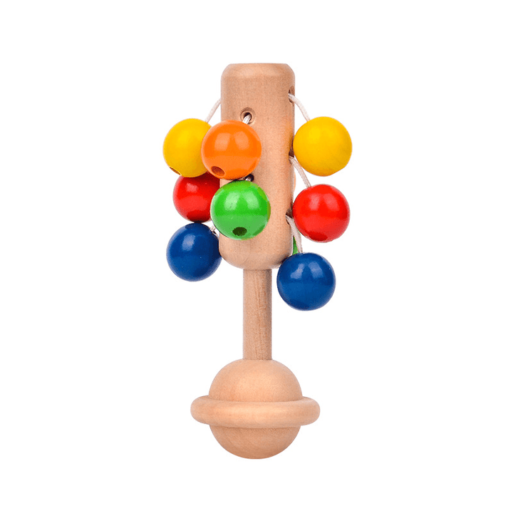 Wooden Rattles Rainbow Handbell Orff Musical Instruments - MRSLM