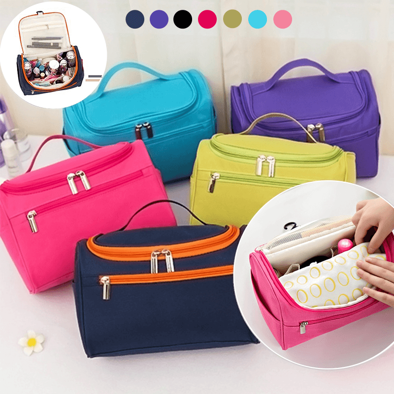 Women Portable Toiletry Wash Bag Waterproof Cosmetic Make-Up Storage Pouch Outdoor Travel - MRSLM