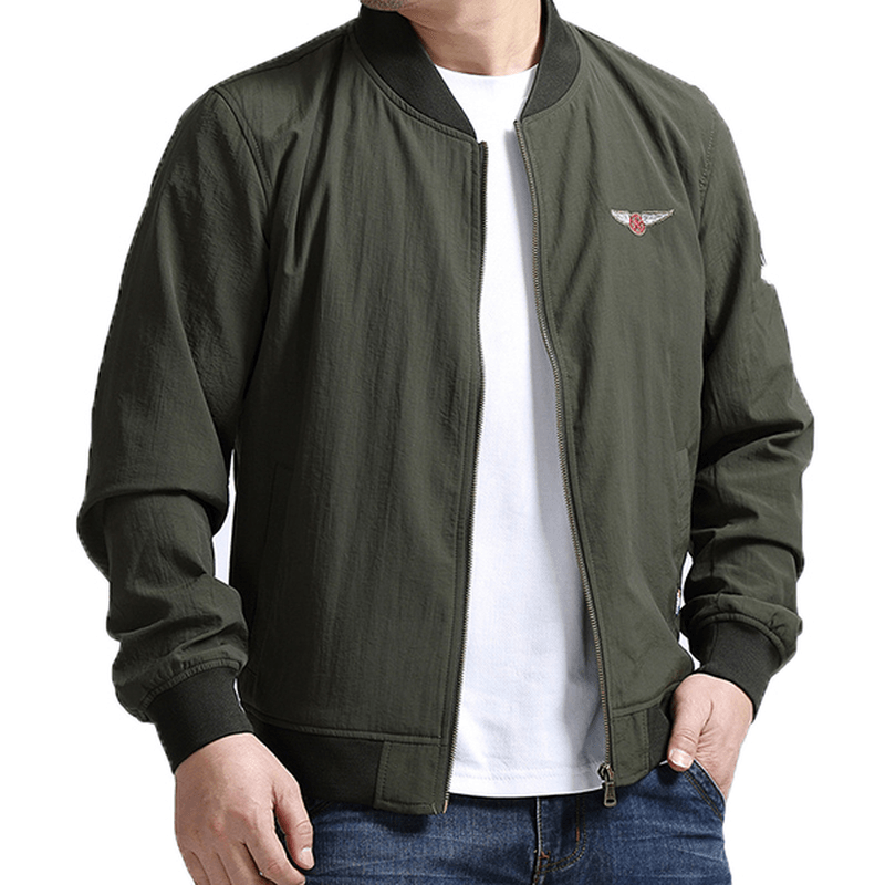 Plus Size S-5XL Loose Spring Varsity Jacket Flight Jacket - MRSLM