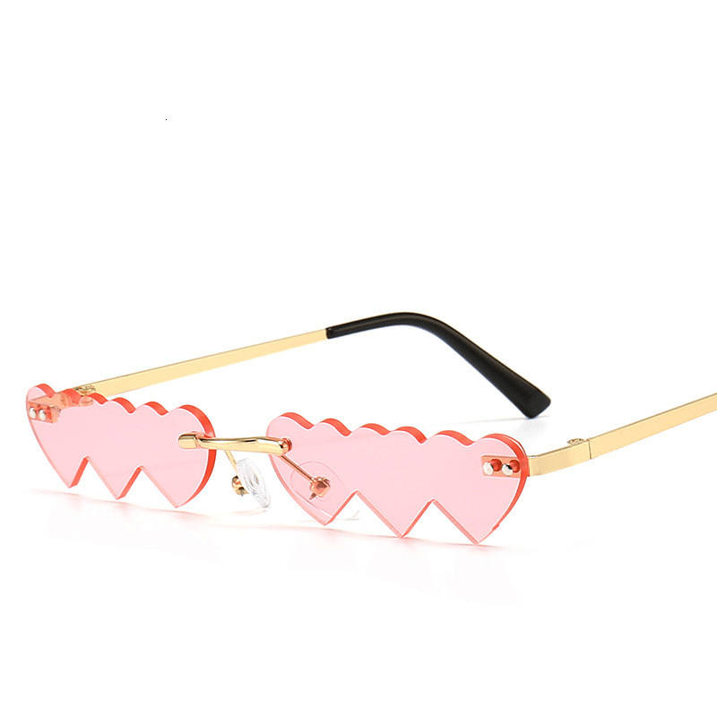 Women'S Trimmed Sunglasses with Metal Rimless Sunglasses - MRSLM