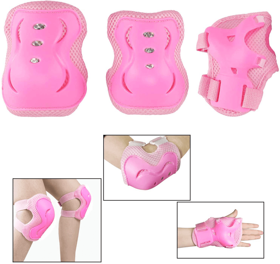 6Pcs Kids Knee Elbow Pads Children Wrist Guards Skateboard Protective Gear - MRSLM