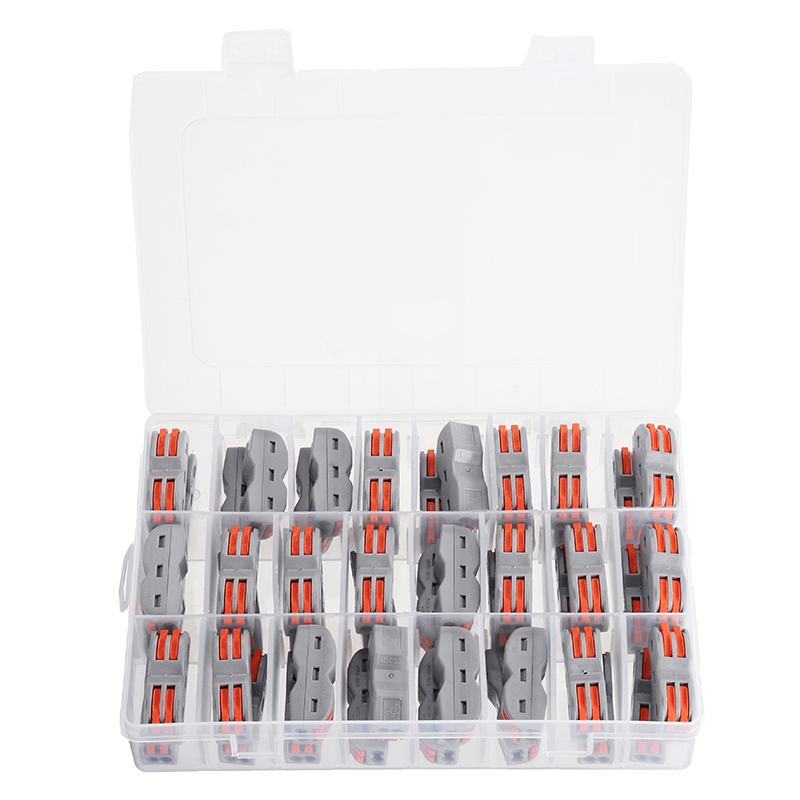 48Pcs Electrical Wiring Household 2PIN Docking Connector Electrical Connectors Wire Terminal Block Universal Electrical Wire Connector - MRSLM