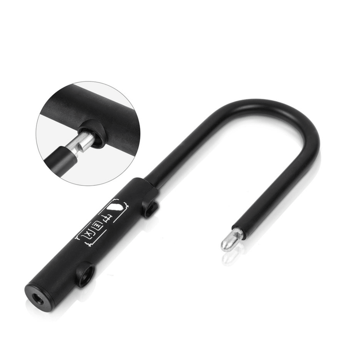 WEST BIKING Bicycle U Lock Anti-Theft Safety Motorcycle Scooter Cycling Lock Cable Locks with 2 Keys Bike Accessories - MRSLM