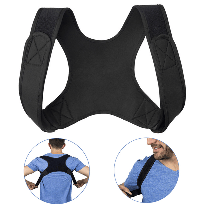 Men/Women Adjustable Posture Corrector Brace Support Belt Clavicle Spine Back Shoulder Lumbar Posture Correction - MRSLM