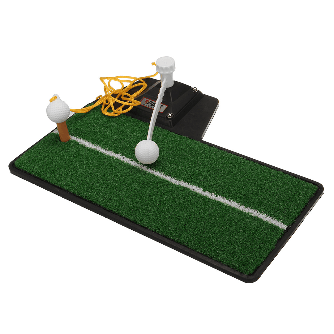 3-In-1 Golf Practice Swing Putting Mat Multi-Functional Golf Practice Grass Mat Golf Putter for Beginners Training - MRSLM