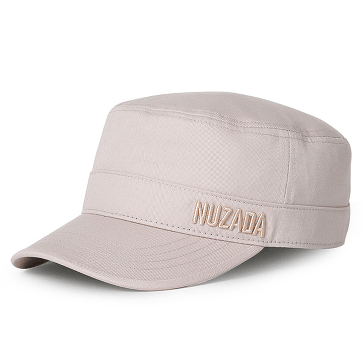 NUZADA Unisex Solid Adjustable Peaked Cap Leisure Outdoor Visor Forward Flat Hat - MRSLM