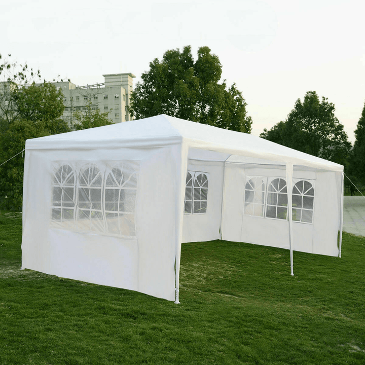 3X12M 4 Side Gazebo Shelter Waterproof Canopy Wall Gazebo Shelter with Window without Top Outdoor Camping Travel - MRSLM