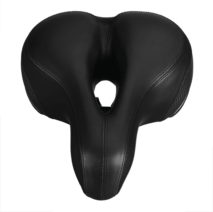 BIKIGHT Wide Bum Cycling Sprung Bike Saddle Bicycle Seat Gel Cushion Comfort Soft Saddles with Reflective Stripe - MRSLM