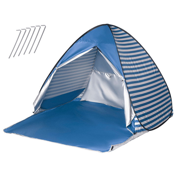 Outdoor Camping Waterproof Beach Tent Uv-Proof Sunshade Tent for 2 Person Portable Automatic Folding Tent Shelter - MRSLM