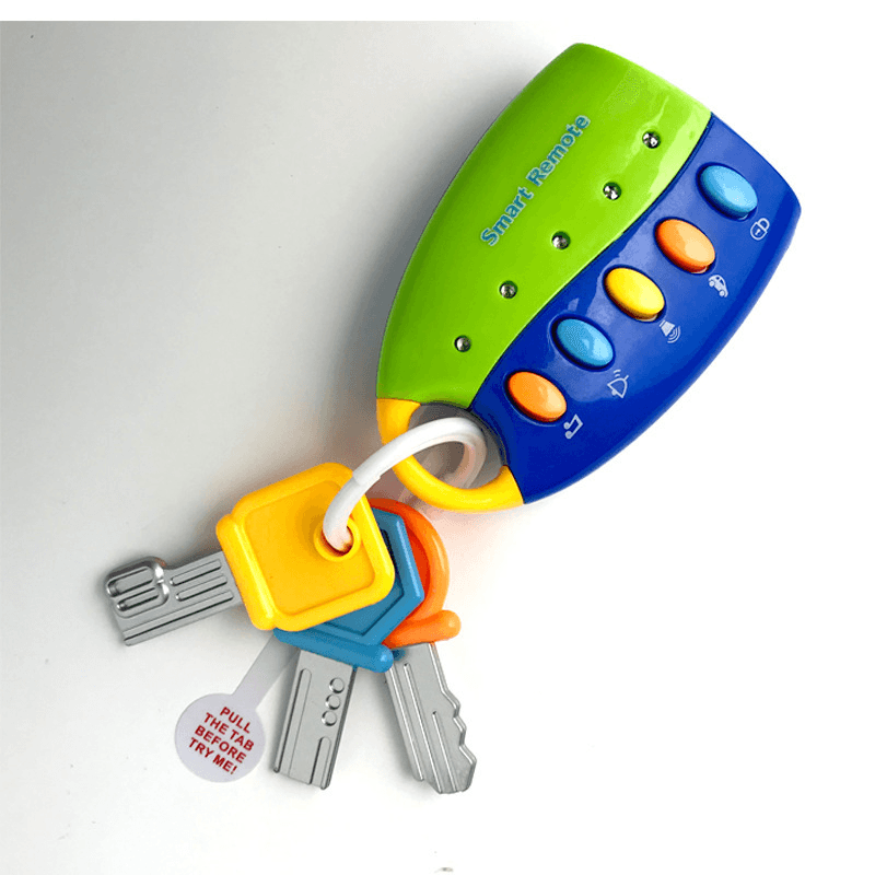 Baby Early Education Music Simulation Car Sound Effect Remote Control Educational Toy Children Simulation Car Key Lock Toy - MRSLM