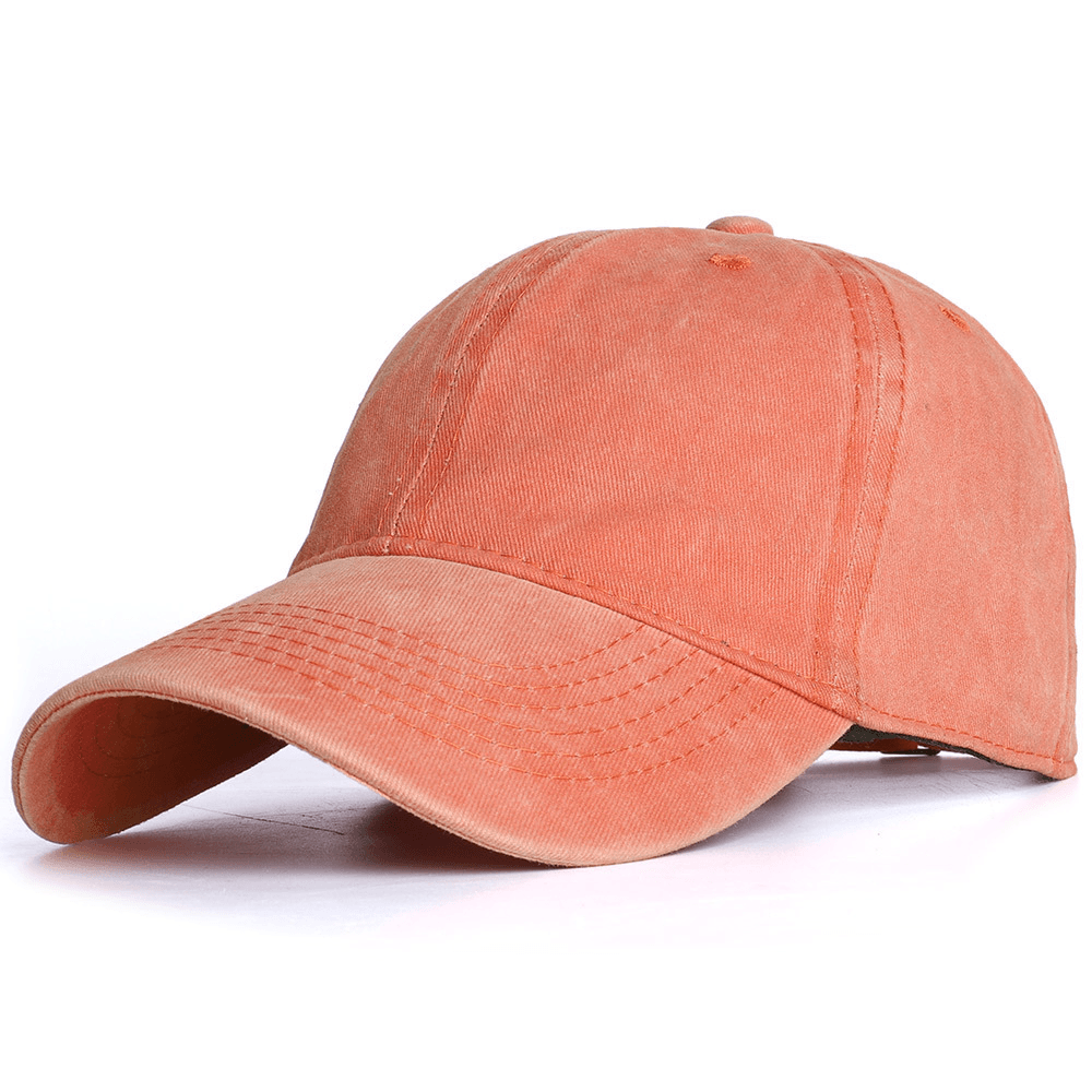 All-Match Washable Solid Color Baseball Cap Casual Men - MRSLM