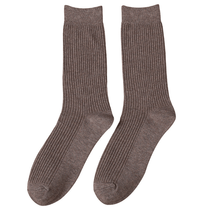 Spring and Autumn Black Pure Cotton High-Top Sports Socks - MRSLM