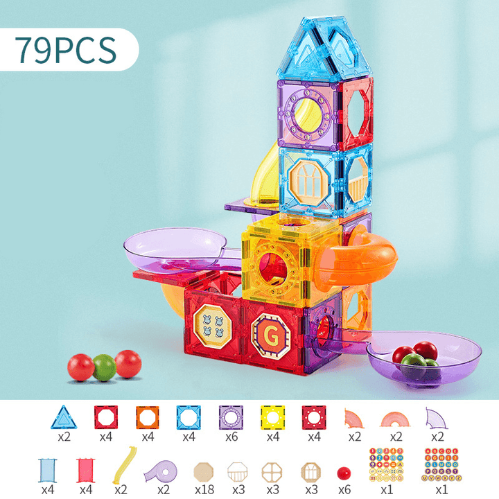 Magnetic Piece Building Block Set Diy Toy Baby Magnet Boy and Girl Puzzle Assembling - MRSLM