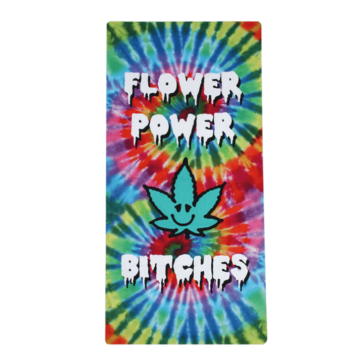 70X140Cm Polyester Fiber Flower Power Pattern Bath Beach Towel Soft Reactive Print Washcloth - MRSLM