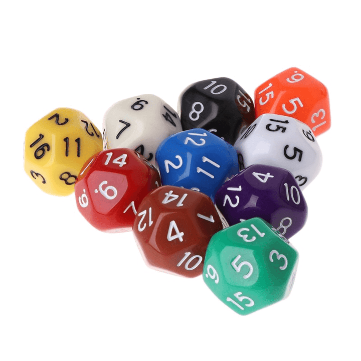 16-Sided Multi-Sided Dice Number Dice Toy Game Counting Dice - MRSLM