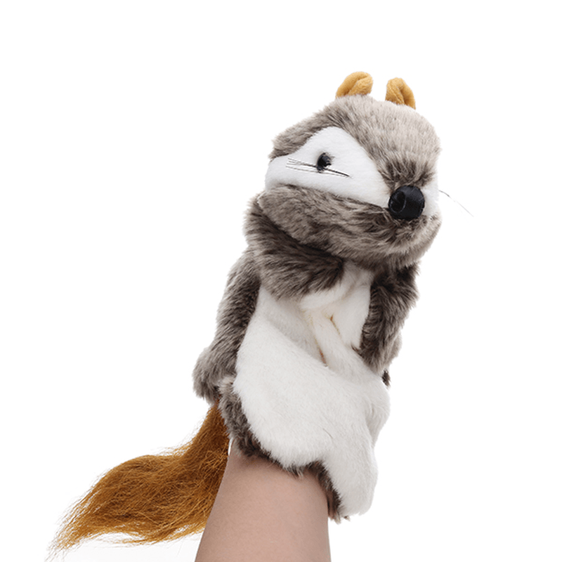 27CM Stuffed Animal Squirrel Fairy Tales Hand Puppet Classic Children Figure Toys Plush Animal - MRSLM