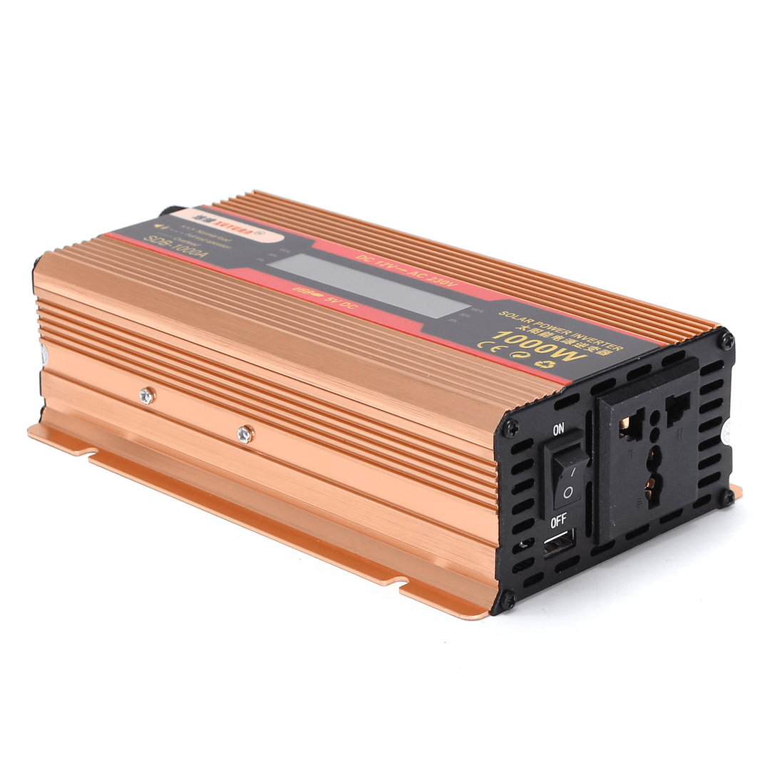 1000W DC12V to AC 220V Power Inverter Converter Adapter LCD Display Solar - MRSLM