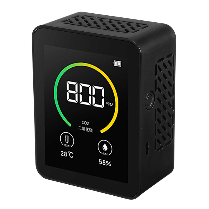 Gas Co2 Sensor Detector Air Quality Monitor Analyzer W/ Temperature Humidity Display - MRSLM