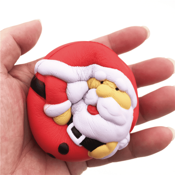 Squishyfun Squishy Snowman Father Christmas Santa Claus 7Cm Slow Rising with Packaging Collection Gift Decor - MRSLM