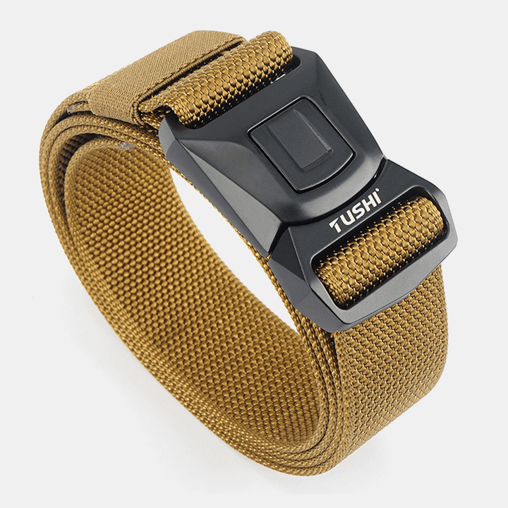 Men Nylon Quick Release Insert-Buckle 125Cm Breathable Quick-Drying Outdoor Safety Belt Training Tactics Belt - MRSLM