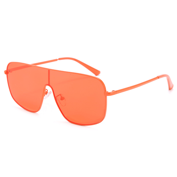 One-Piece Sunglasses Female Personality Color Glasses Ins Street Fashion Trendy Sunglasses - MRSLM