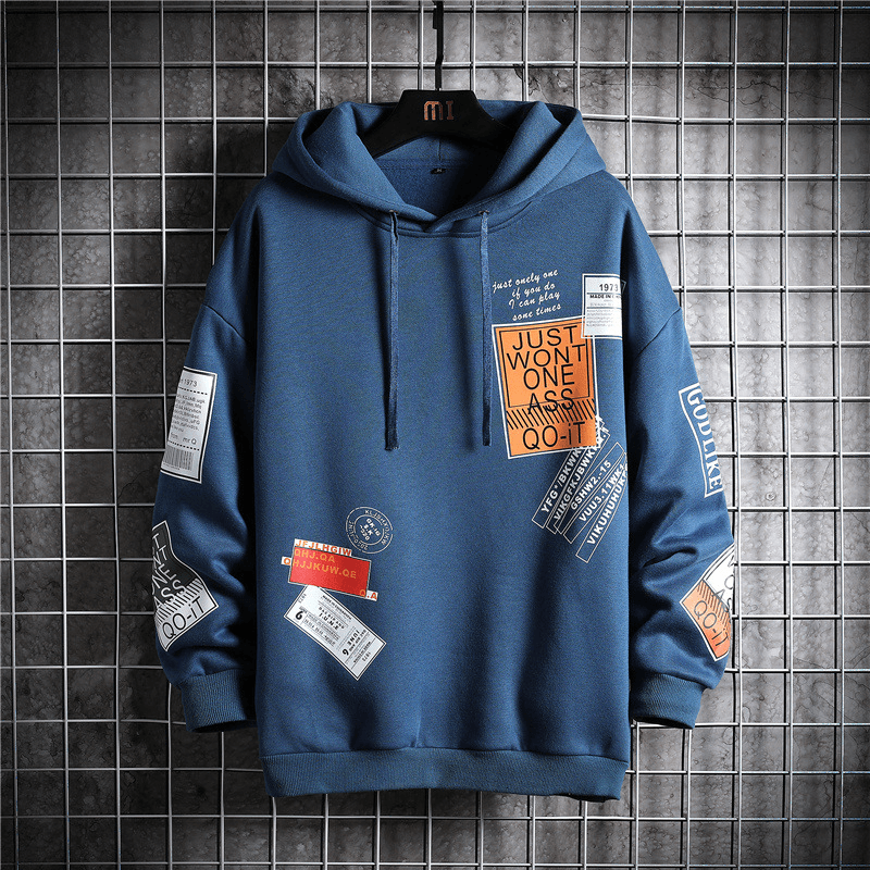 Hooded Fleece Printed Sweatshirt - MRSLM