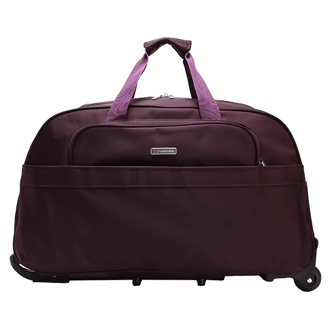 High Capacity Travel Duffle Luggage Trolley Bag with Wheels Rolling Suitcase Travel Bags Carry-On Bag - MRSLM