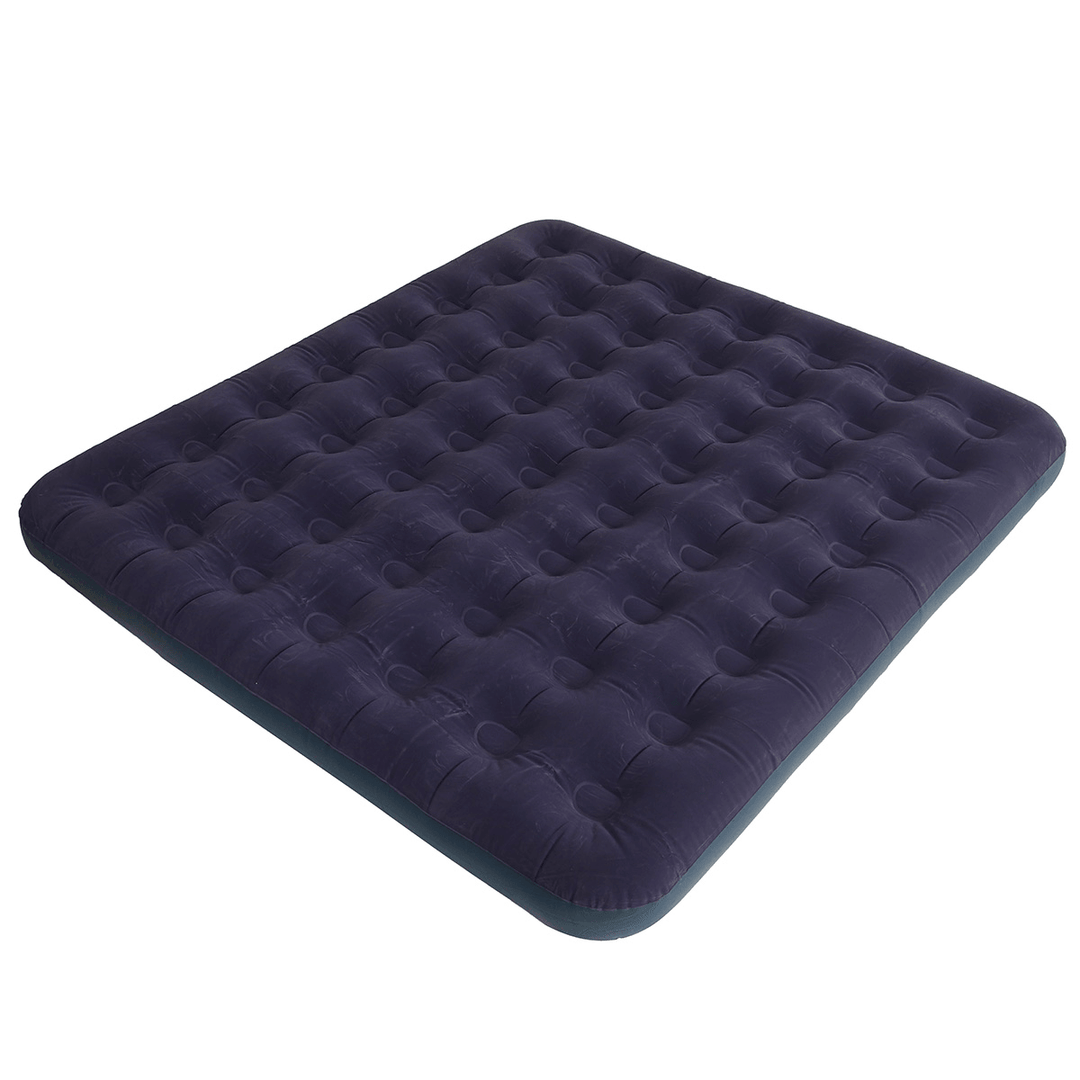 PVC Inflatable Bed Inflatable Mattress Air Mattress Bed Single Double Wide Soft Mattress Comfortable Outdoor Home - MRSLM