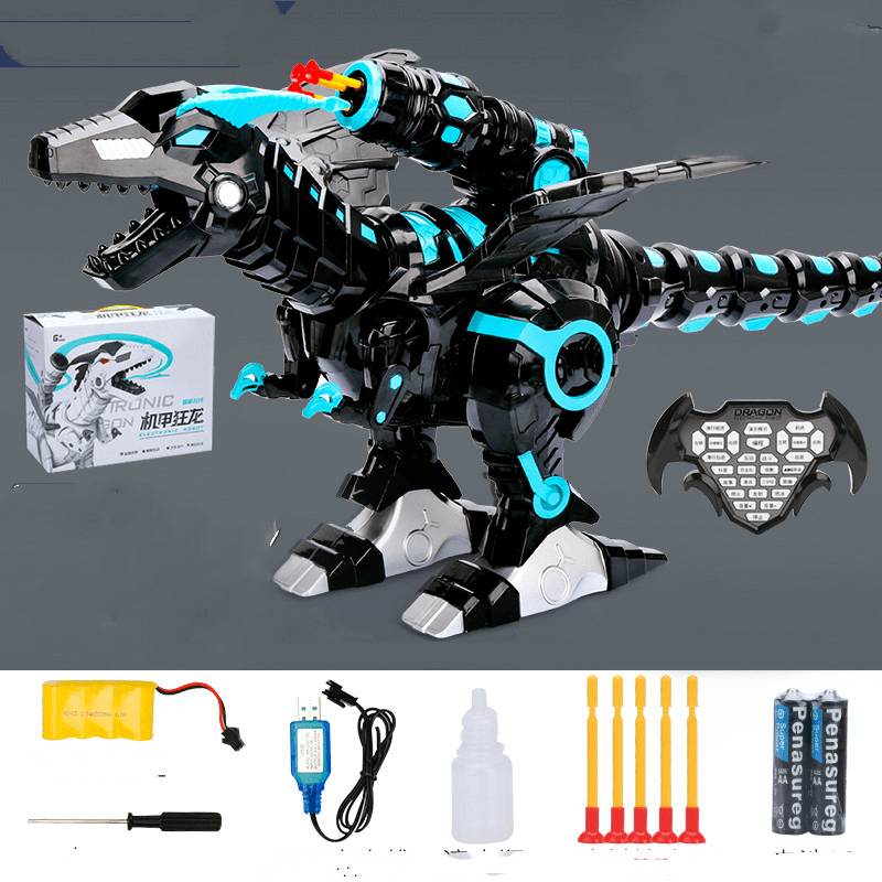 Boy Remote Control Dinosaur Can Spray Electric Can Breathe Fire - MRSLM